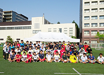 サッカー部同窓生および現役の交流試合