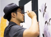 水墨画ライブドローイング、クイズ