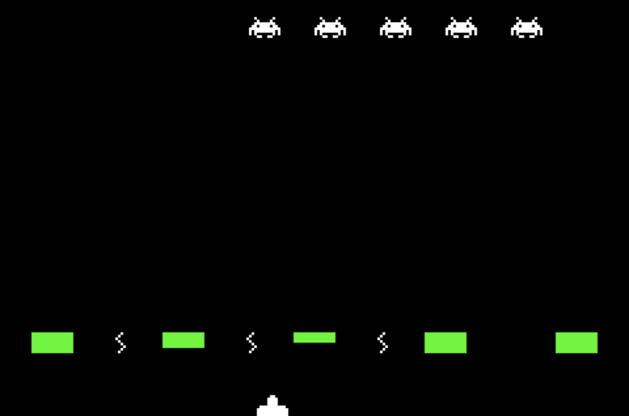 Invader game created by coding class participants