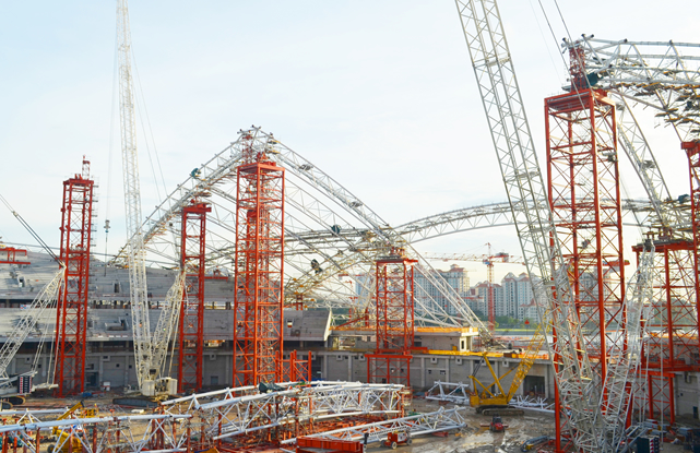 Stadium in Singapore designed while working at Arup
