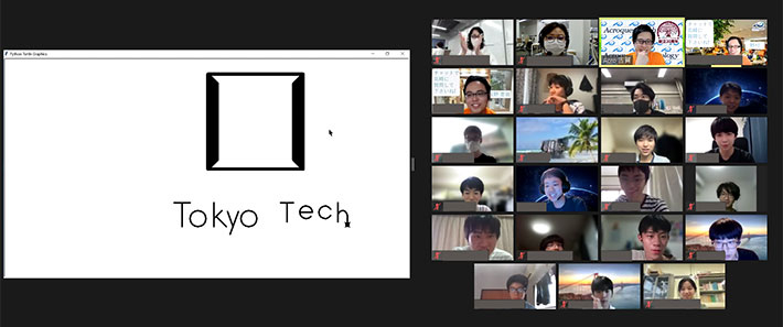 タートルグラフィクスを使用し趣向を凝らした作品(東工大のロゴマーク)