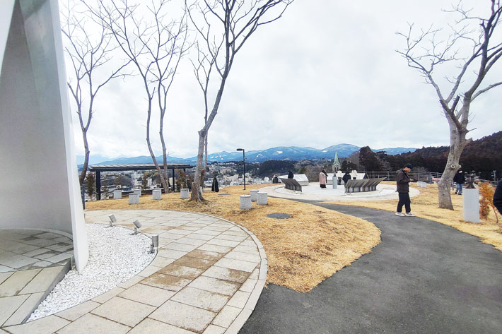 スタディツアー最初の訪問地、気仙沼市復興祈念公園