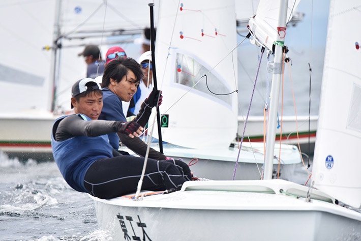 岡田(後)・堀江(前)ペア