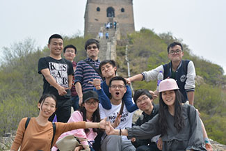 万里の長城での記念撮影